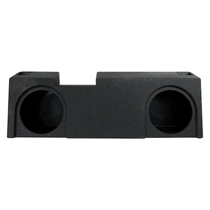 Front. QPower - QPower Dual 12" Sub Box - Chevy Silverado & GMC Sierra Crew & Double Cab 19-26 - Black.