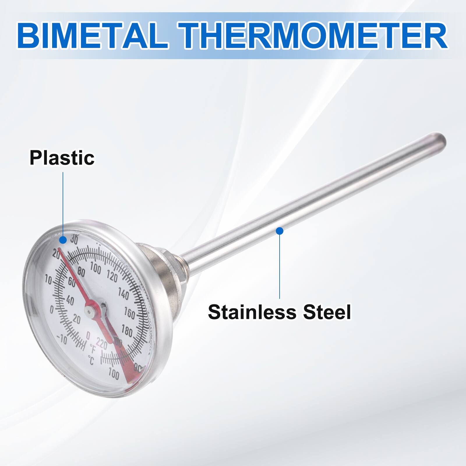 BIMETAL THERMOMETER

Plastic

Stainless Steel