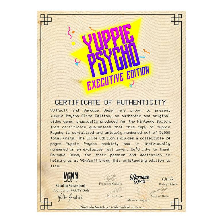 Yuppie Psycho: Executive Edition Elite Edition [Nintendo Switch