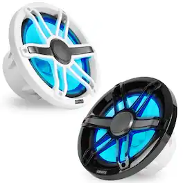 NVX - MVSP8 (Includes White & Black Grill Sets) 750W Peak (250W RMS) 8in V-Series 2-Way Marine Speakers