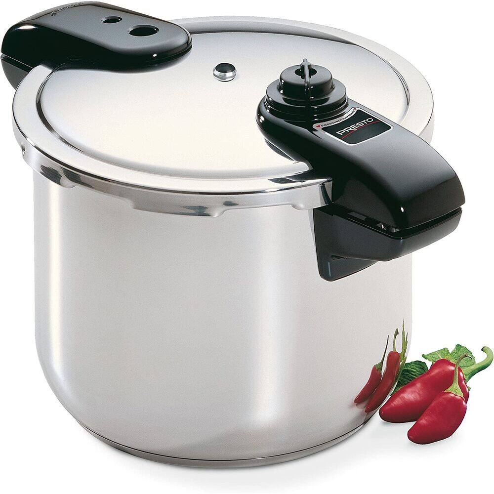 Alt View 1. Presto - Presto 01370 Steel Pressure Cooker 8 Quart Pressure Regulato - Silver.