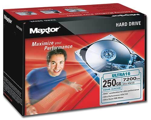 Angle Standard. Maxtor - 250.0GB Internal Hard Drive.