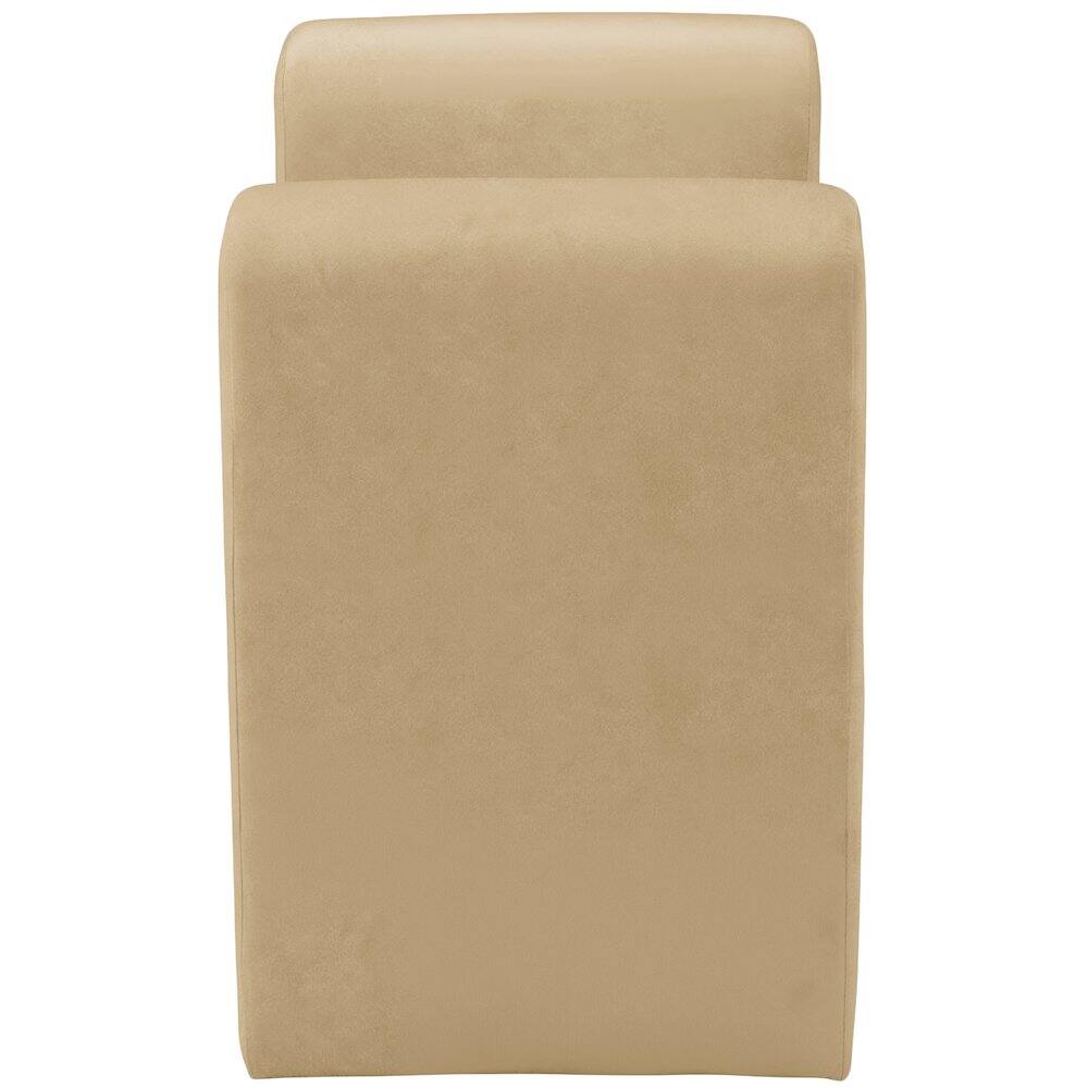 Alt View 3. Meridian Furniture - Sloan Camel Velvet Bench - Beige.
