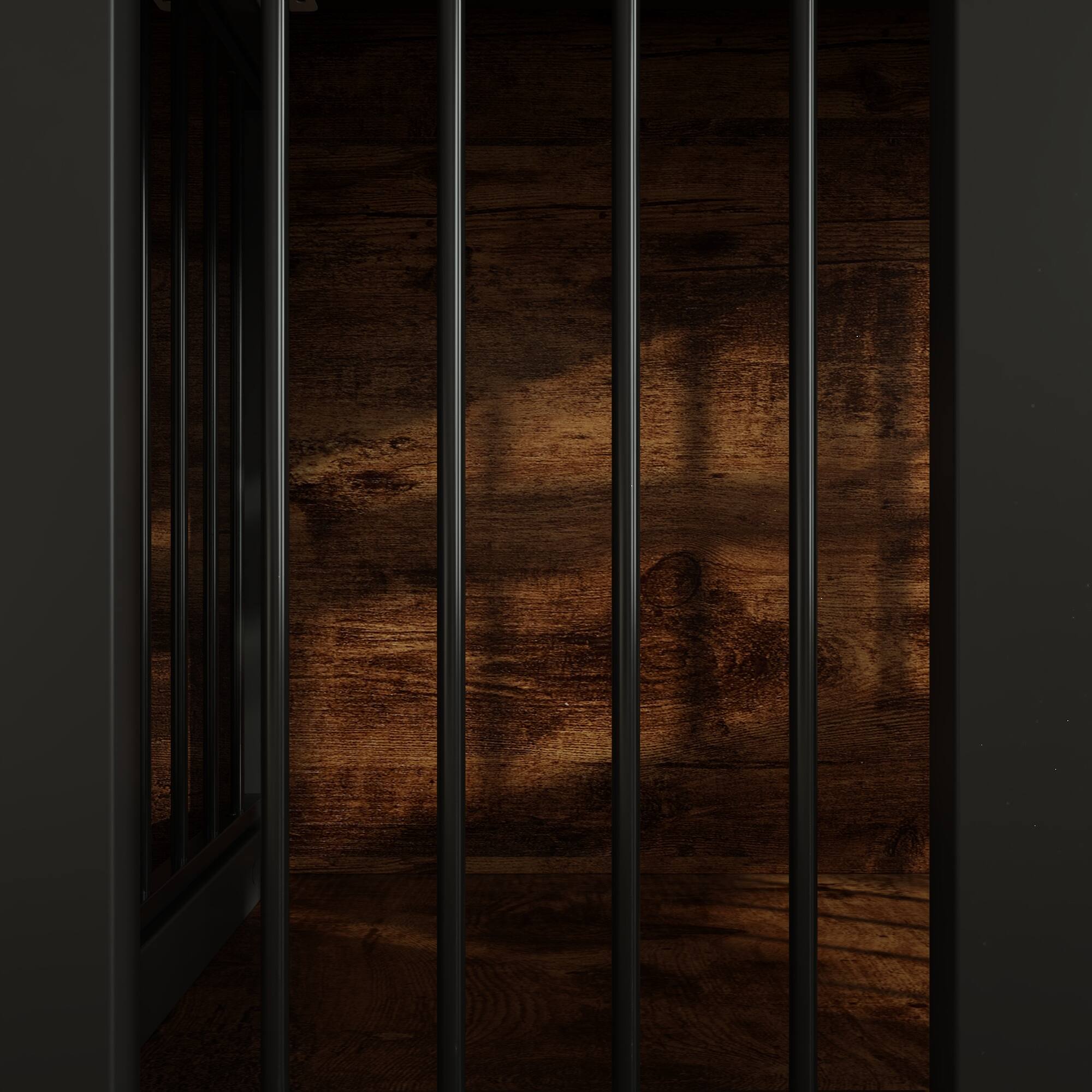 Alt View 4. FUFU & GAGA - Furniture-Style Dual Dog Crate with Storage - Convertible 2-Room Pet House for Living Room.