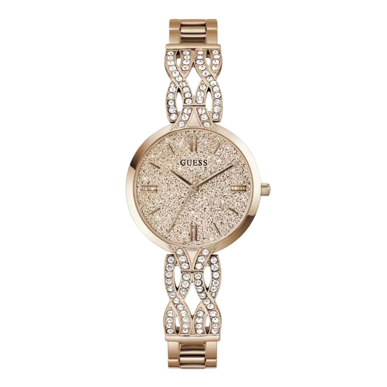 Front. Guess - Guess Women's Coral Rose gold Dial Watch - GW0868L4 - Rose gold.