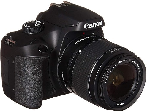 Canon - EOS 4000D DSLR Camera w EF-S 18-55 mm f/3.5-5.6 III Lens (International Version) - Black
