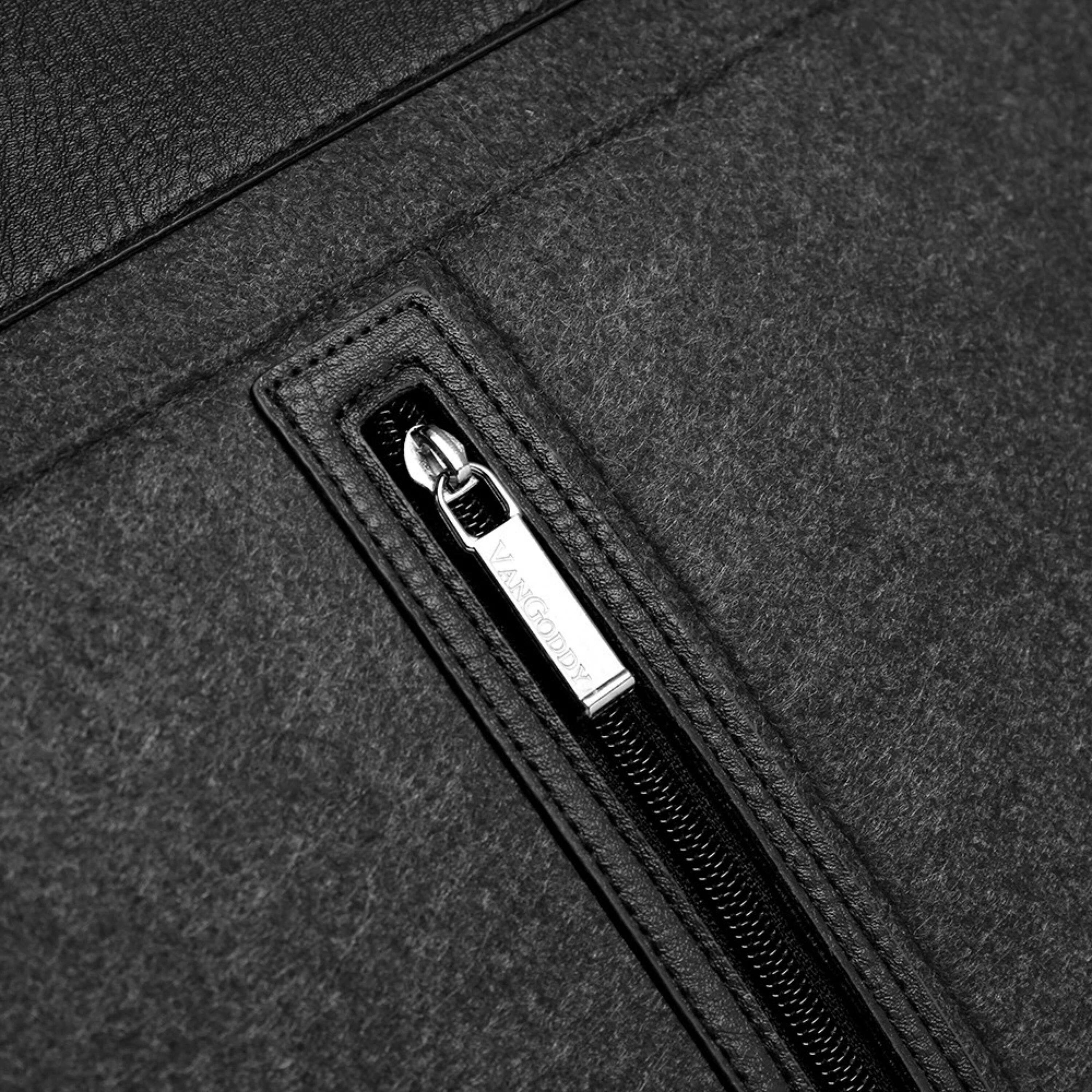 Alt View 1. Kitcheniva - Woolen Felt Laptop Sleeve Case Cover Bag For 14" Laptop Black - Black.