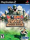 Front Detail. Worms Forts: Under Siege - PlayStation 2.