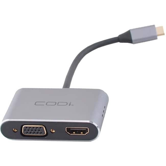 CODi - 4-In-1 USB-C Display Adapter [HDMI, VGA, USB-C PD, USB-A 3.0]
