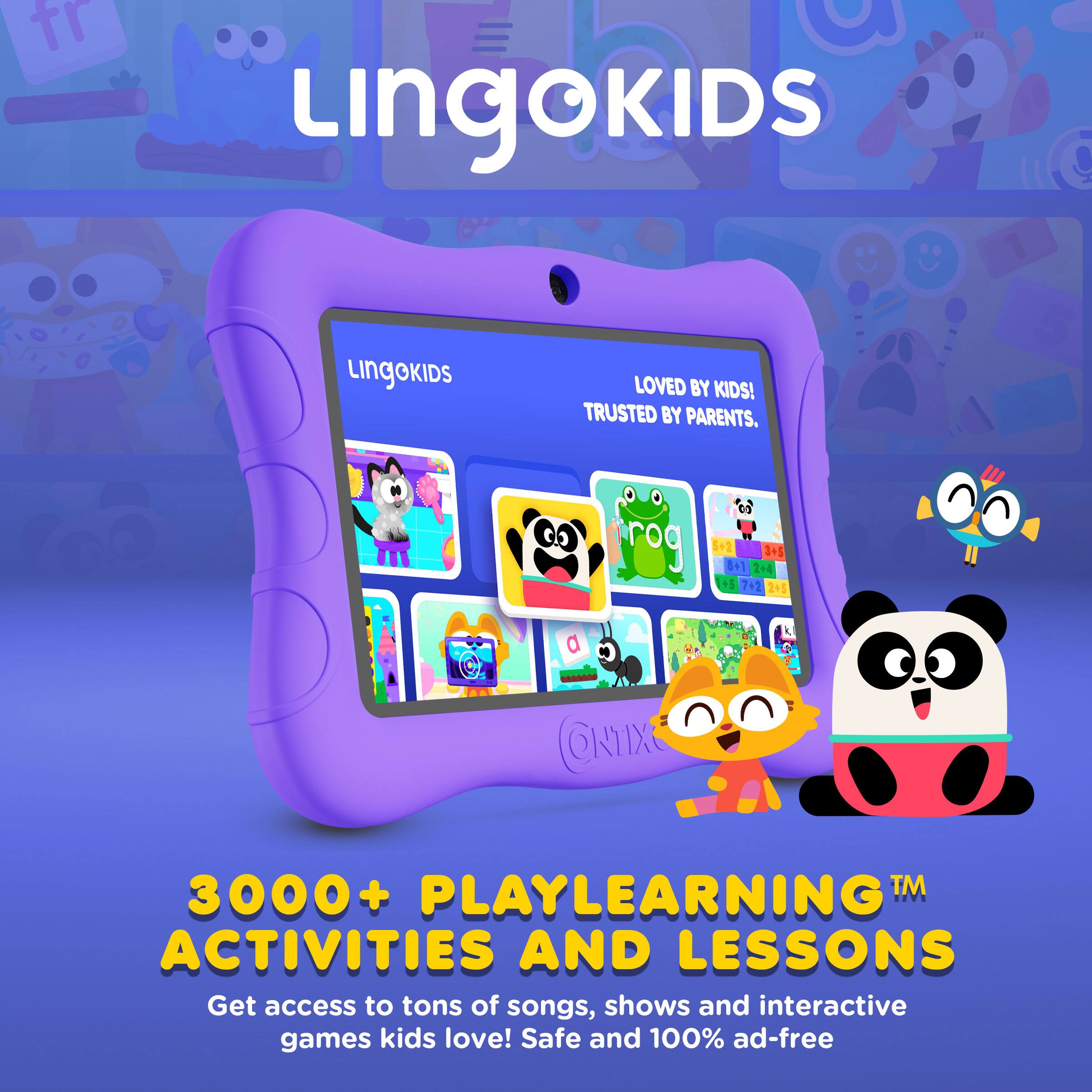 Lingokids

Loved by kids! Trusted by parents.

3000+ Playlearning™ Activities and Lessons

Get access to tons of songs, shows and interactive games kids love! Safe and 100% ad-free