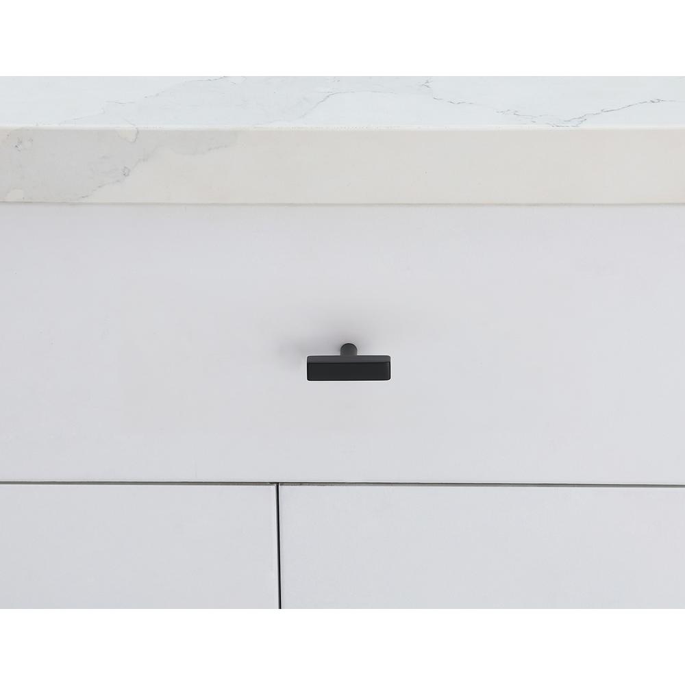 Front. Elegant Decor - Dior Matte Black T Bar Pull Multipack (set of 10) - Matte Black.