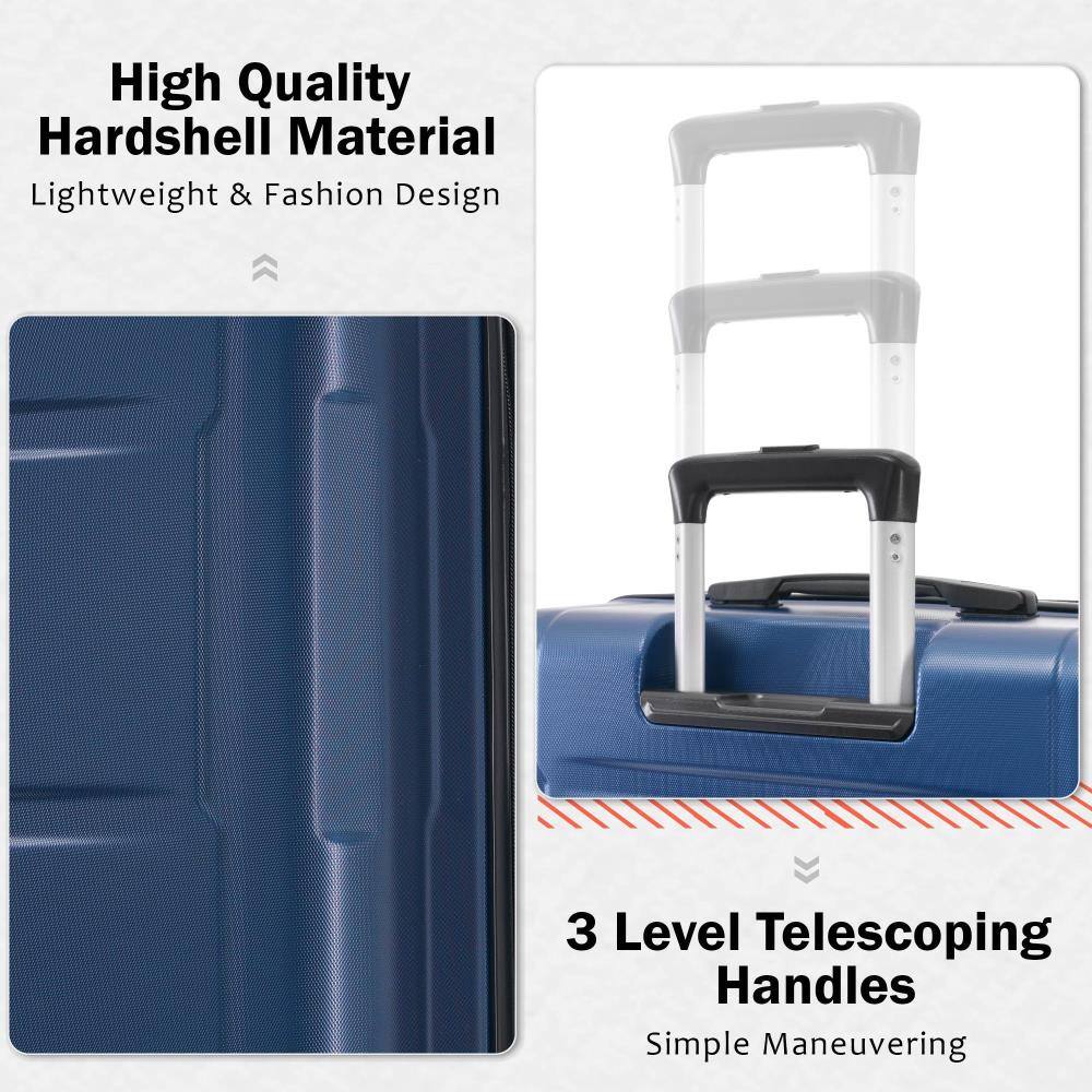 High Quality Hardshell Material  
Lightweight & Fashion Design  

3 Level Telescoping Handles  
Simple Maneuvering