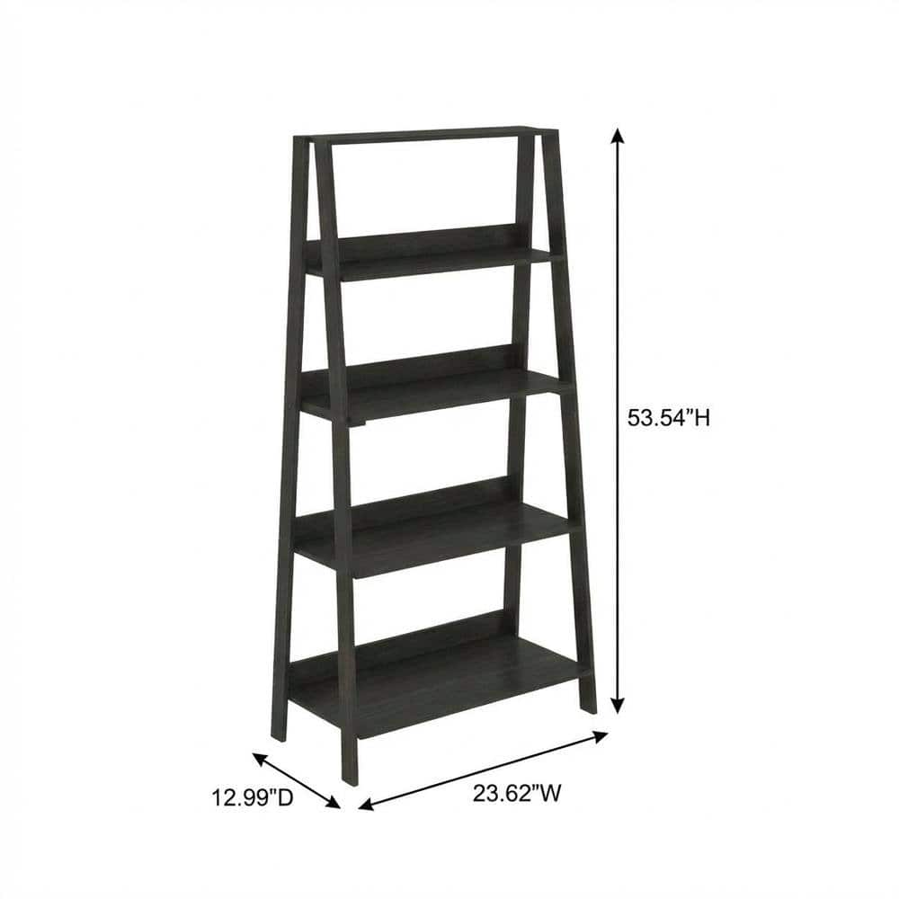 FurniFact - 5-Tier Ladder Bookcase with Display Shelves and Wood Construction - Espresso price history on PriceWatchPro