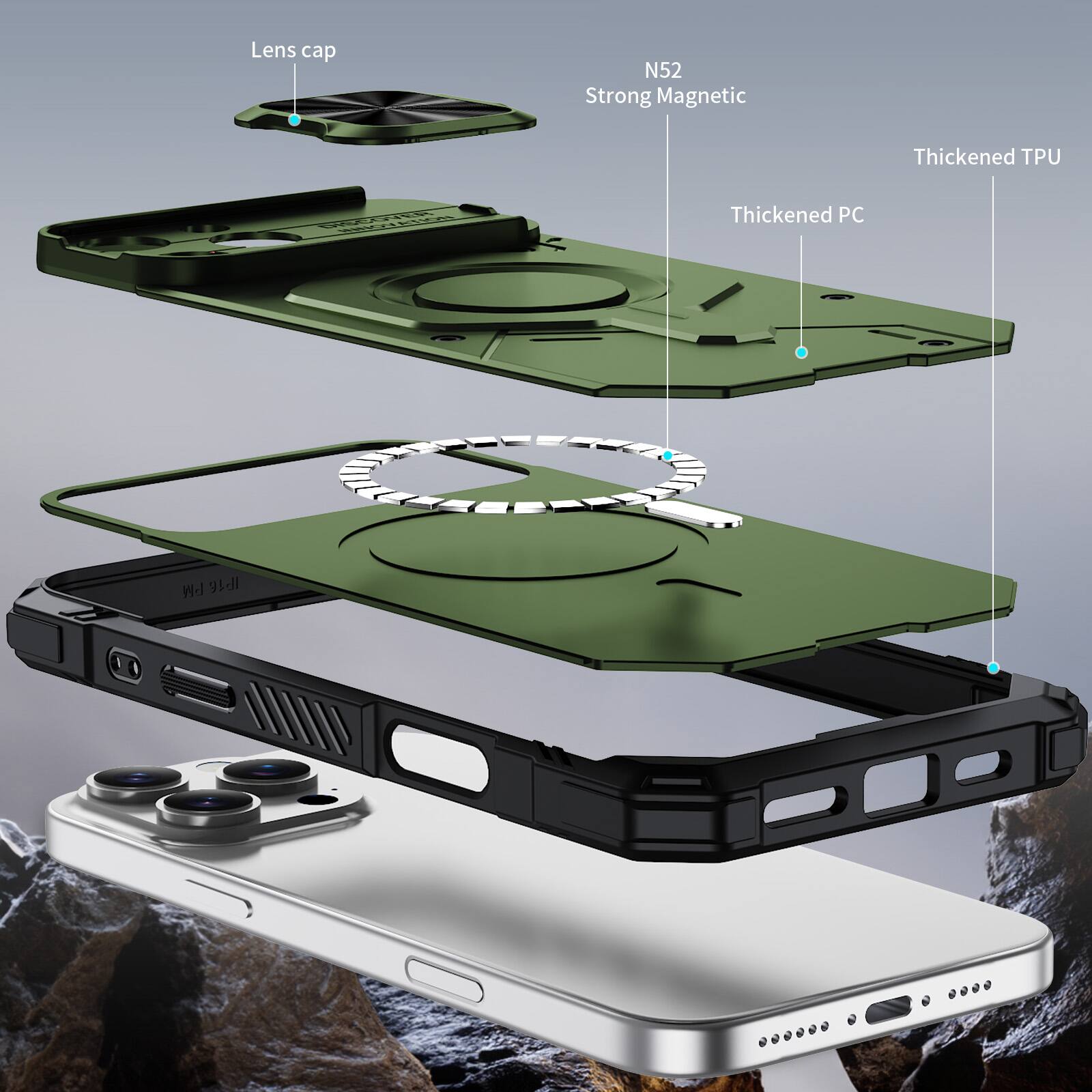 Lens cap N52 Strong Magnetic Thickened TPU Thickened PC