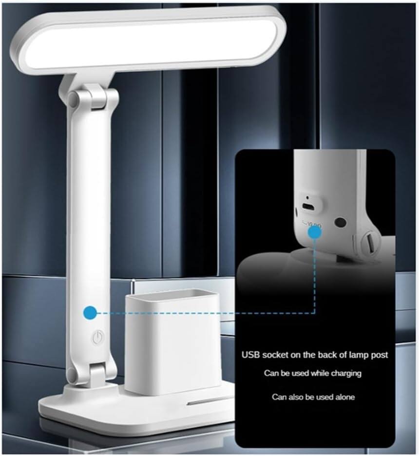 USB socket on the back of lamp post  
Can be used while charging  
Can also be used alone