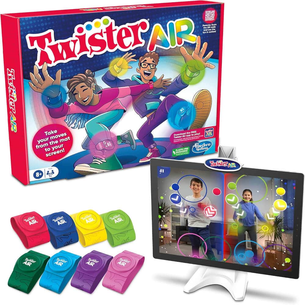 Hasbro - F8158 Twister Air Game the AR Twister App Play Game - Black