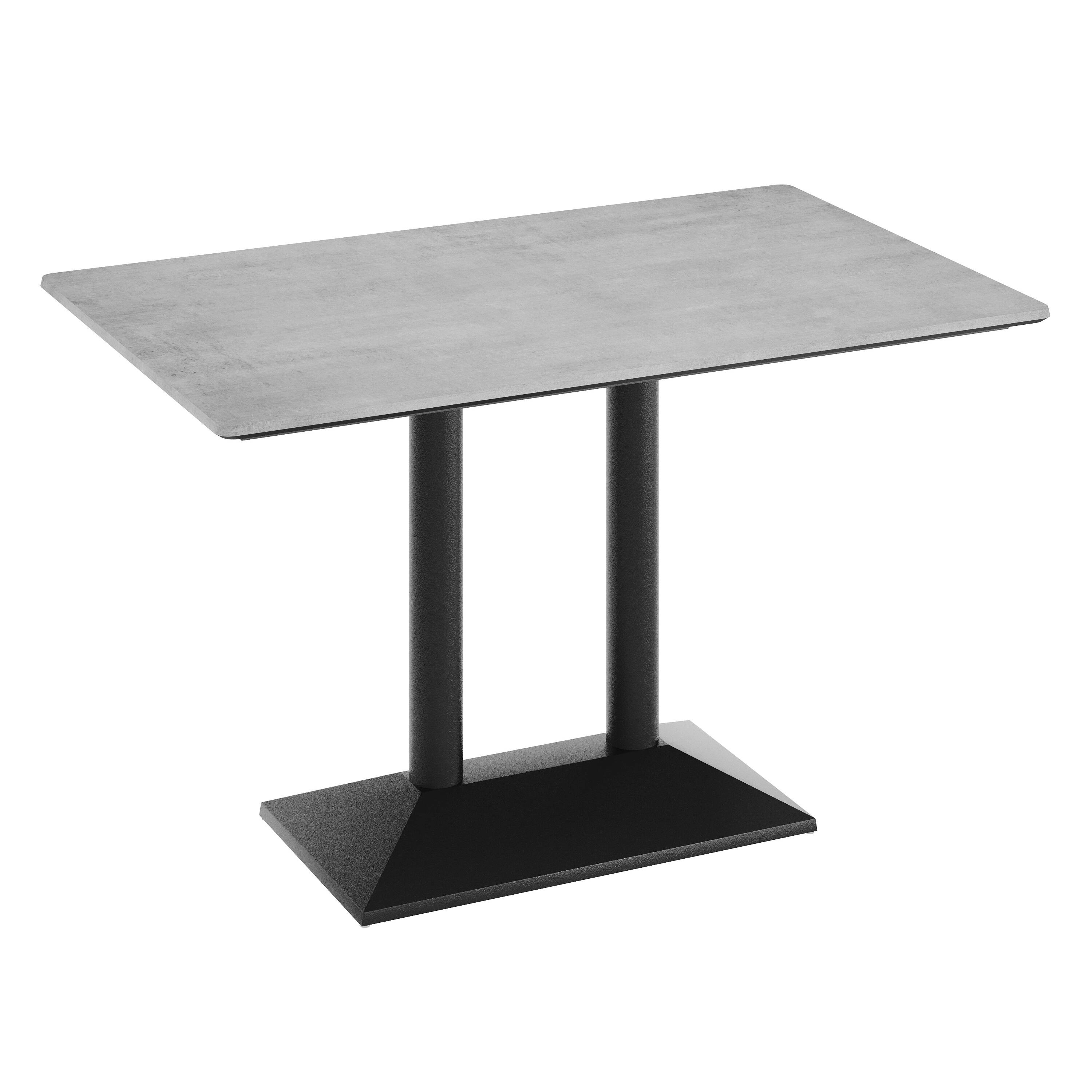 Gray Faux Concrete/Black Base
