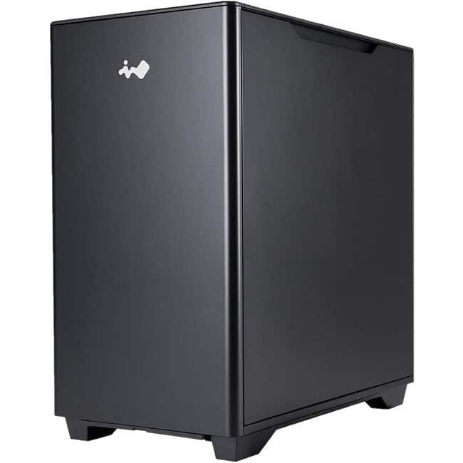 In Win - IW-CS-A5BLK-1AM120S A5 Computer Case - Mid-tower - Black - Tempered Glass, Aluminium, Acrylonitrile Butadiene - Black