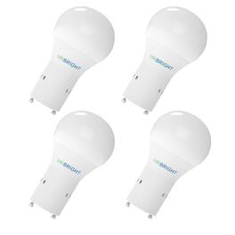VIRIBRIGHT - A19 LED Bulb, GU24, 9W, Non-Dimmable, Warm White 2700K (4 Pack) - 4000K