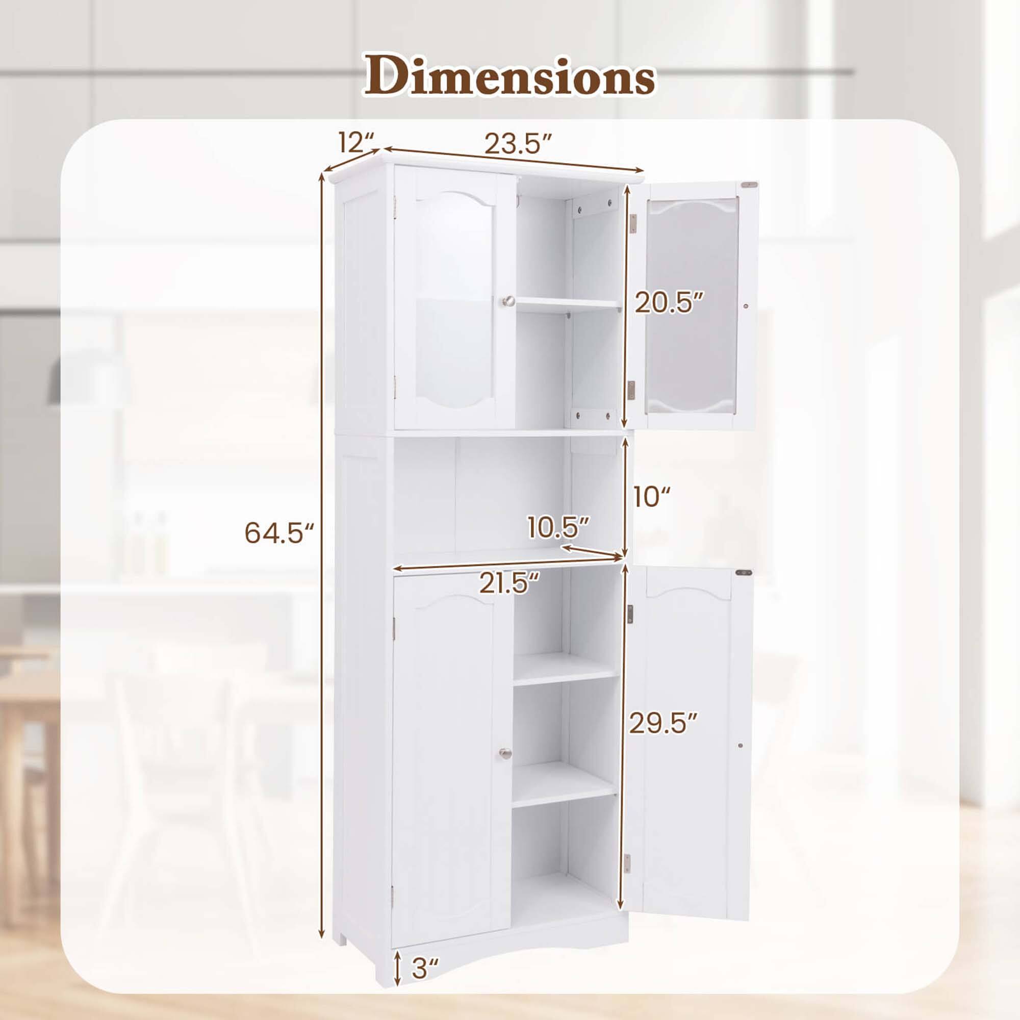 Dimensions: 12" x 23.5" x 20.5" x 64.5" x 10.5" x 10" x 21.5" x 29.5" x 3".