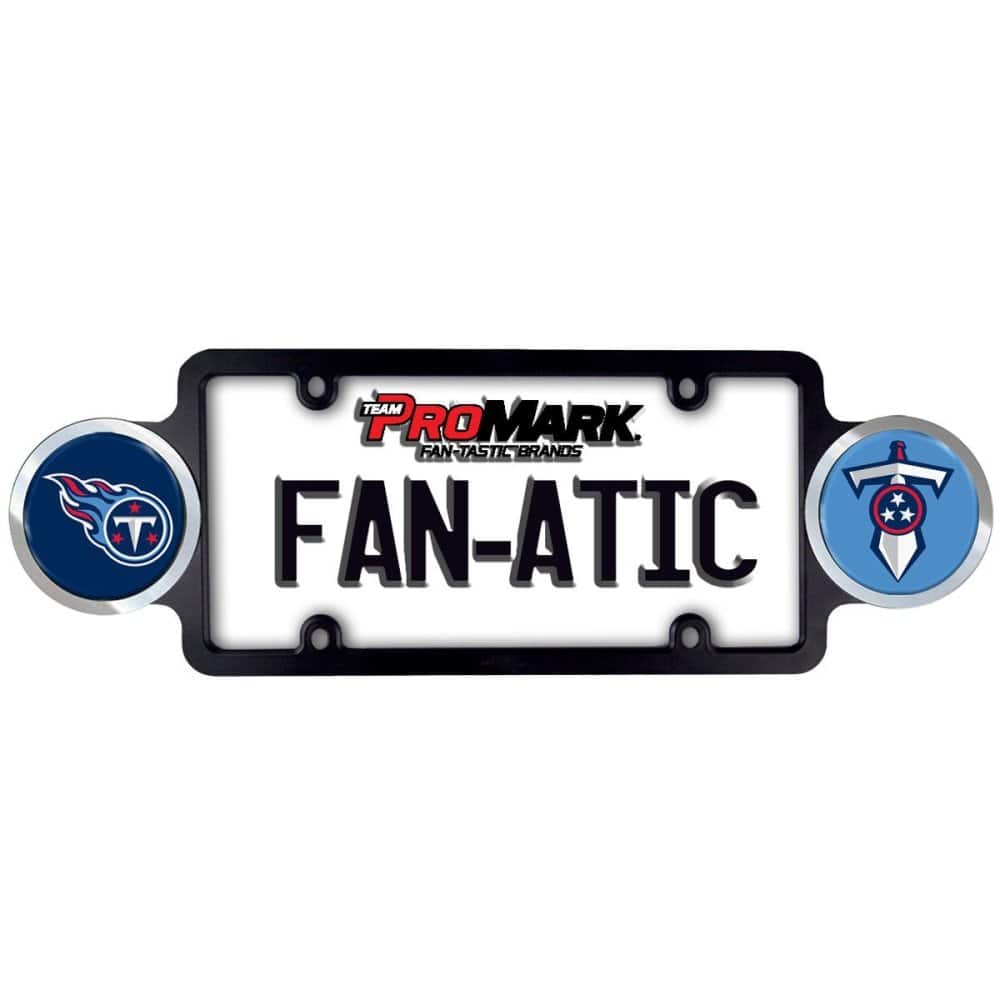 PRORUN - Tennessee Football Titans Automotive License Plate Frame with Team Badges - Multi