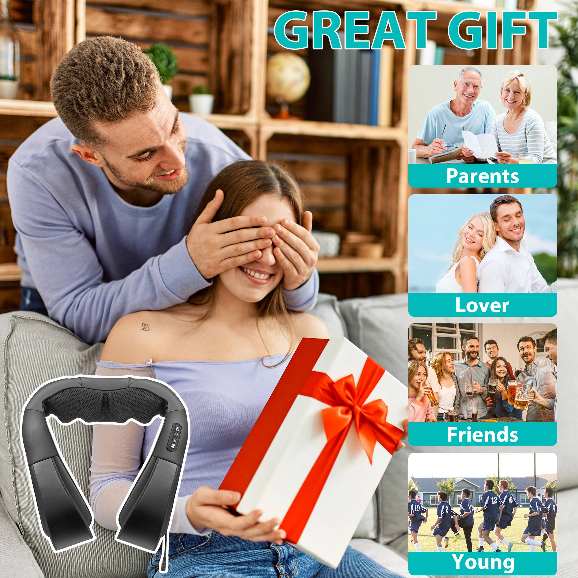STYLE 【SHIATSU】 Sugift Shiatsu Neck and Shoulder Massager with Heat, 8 Deep