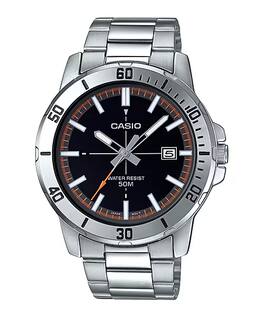 Casio - Men’s Watch with Black Dial - MTP-VD01D-1E2V - Silver