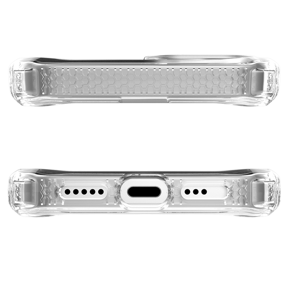 Alt View 3. Itskins - Spectrum_R Clear Case for Apple iPhone 16e / iPhone 15 / iPhone 14 / iPhone 13 - Clear.