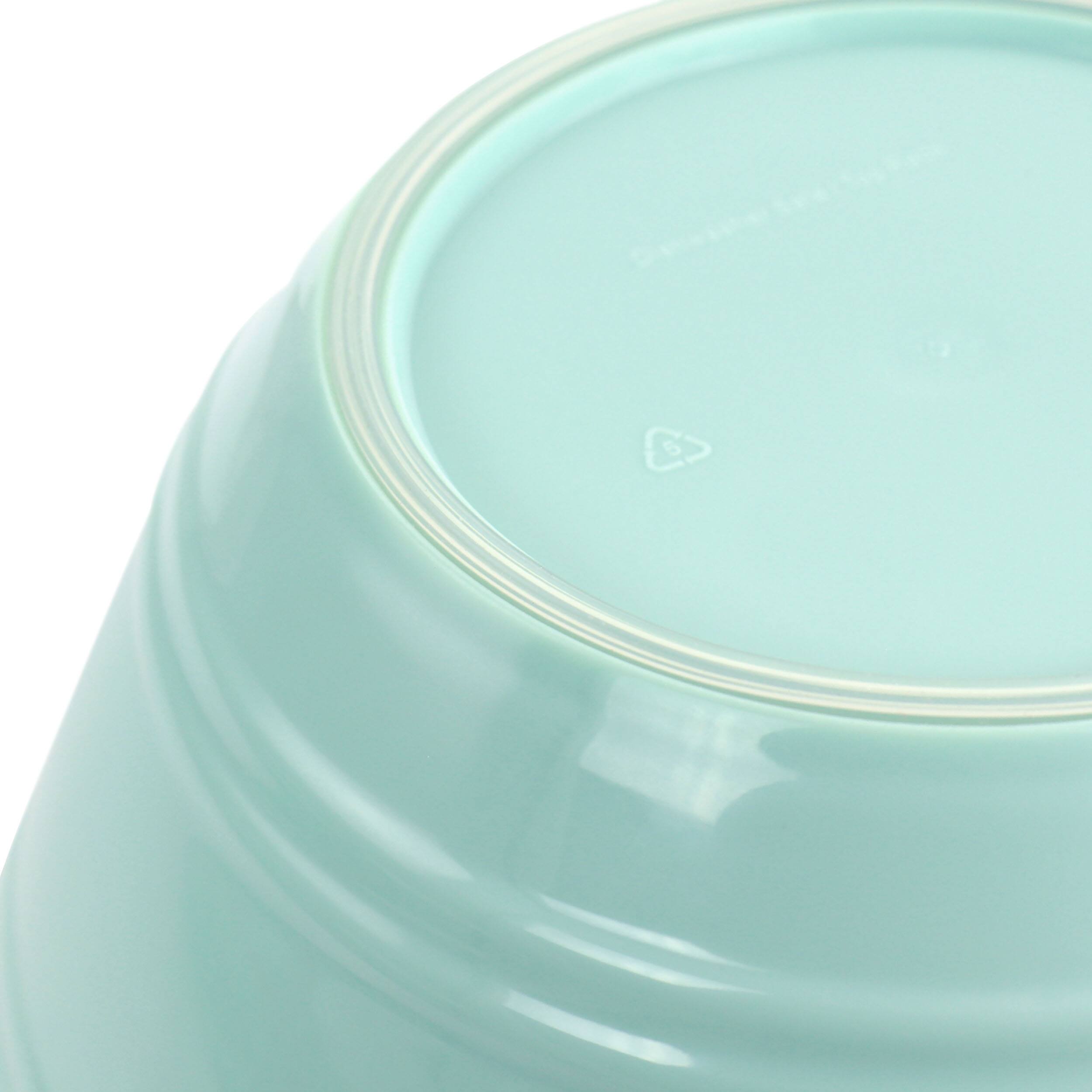 Alt View 2. Martha Stewart - Martha Stewart 8 Piece Plastic Bowl Set with Lids in Turquoise - Blue.
