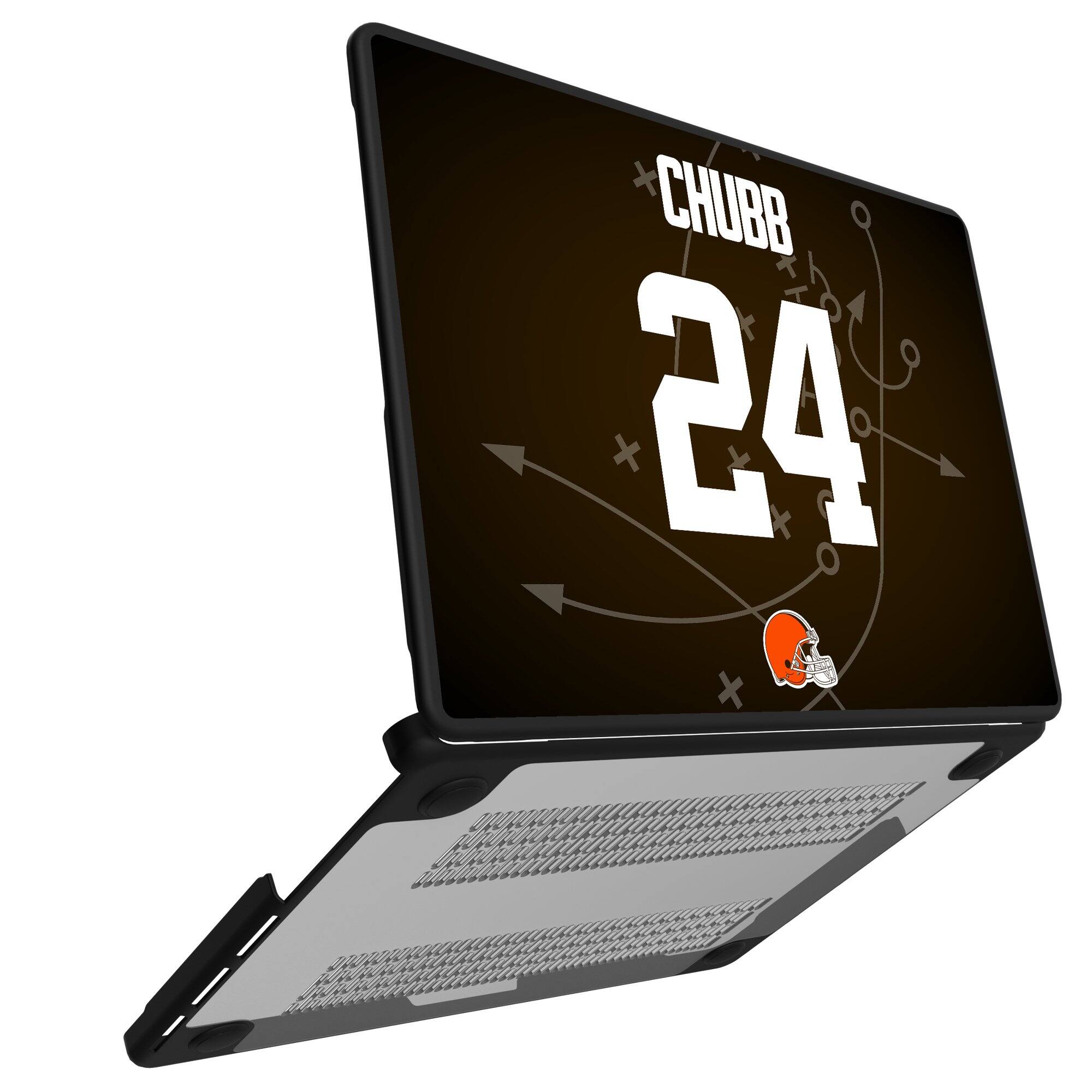 Alt View 1. Keyscaper - Nick Chubb Cleveland Browns MacBook Case - Air 13 in - Multicolor.