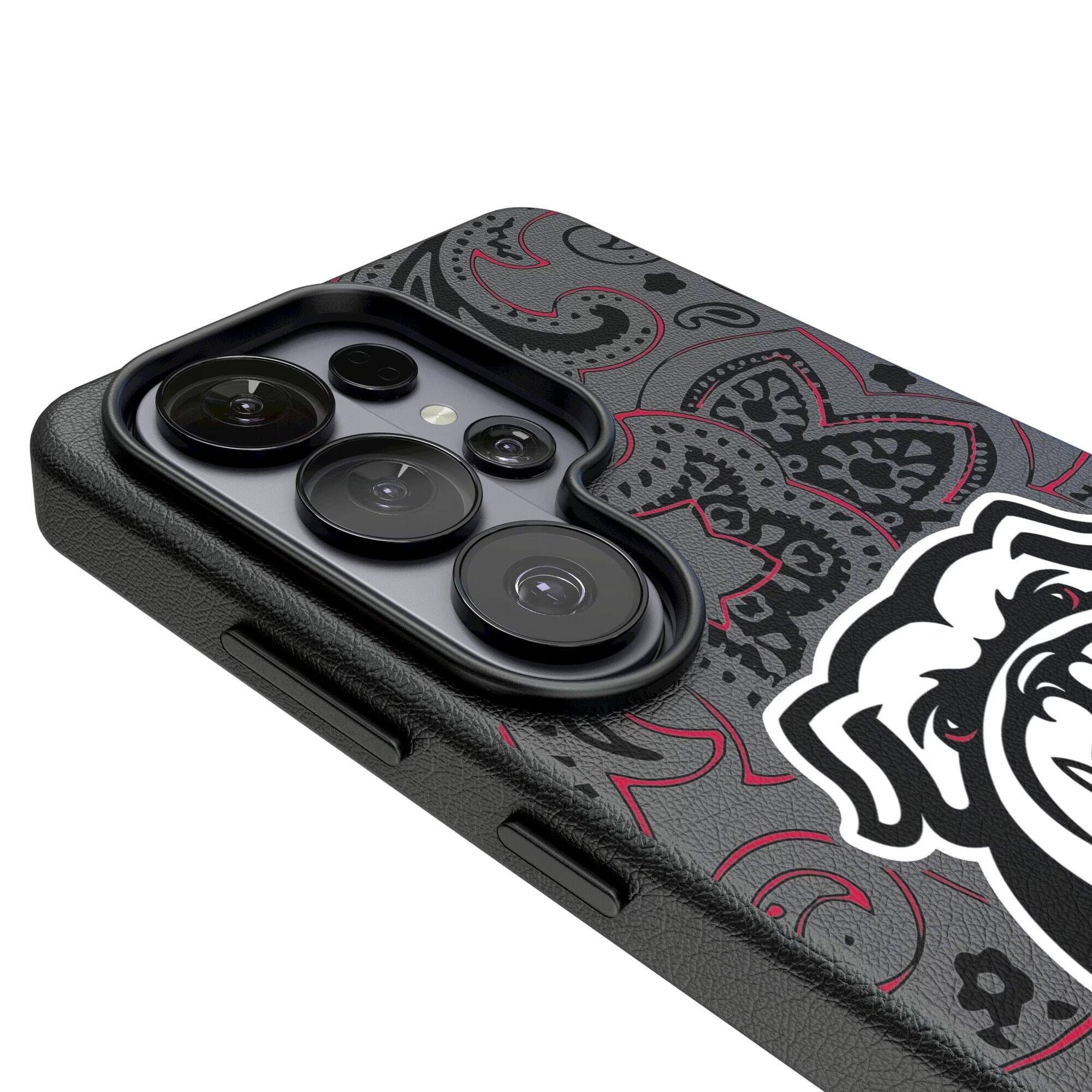 Alt View 2. Keyscaper - Georgia Bulldogs UGA Galaxy Magnetic Bump Case - S24 Ultra - Black.