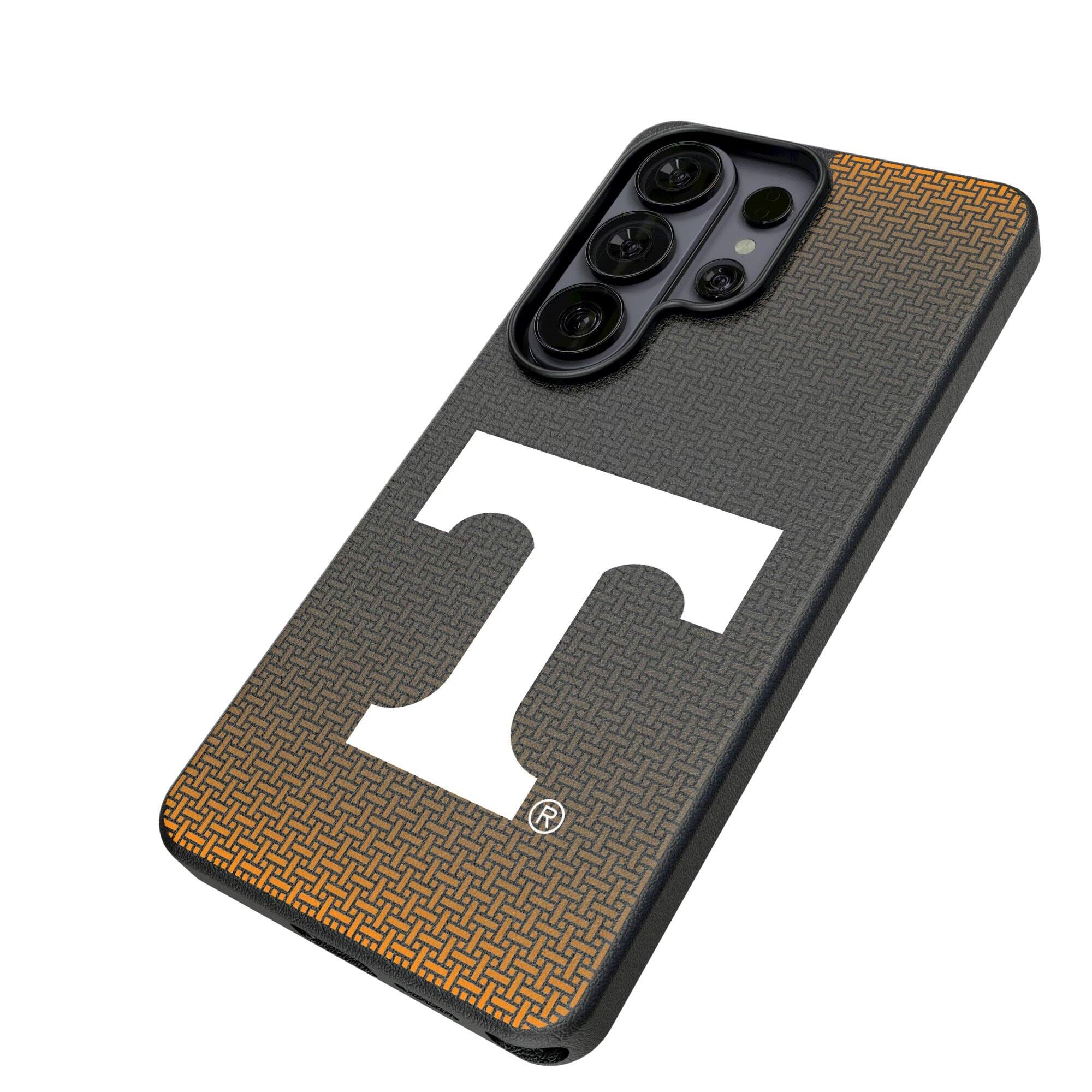 Alt View 1. Keyscaper - Tennessee Volunteers Linen Galaxy Magnetic Bump Case - S24 Ultra - Black.