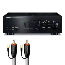 Yamaha - A-S801 Amplifier Bundle with AudioQuest Jack Russell Cable - Black