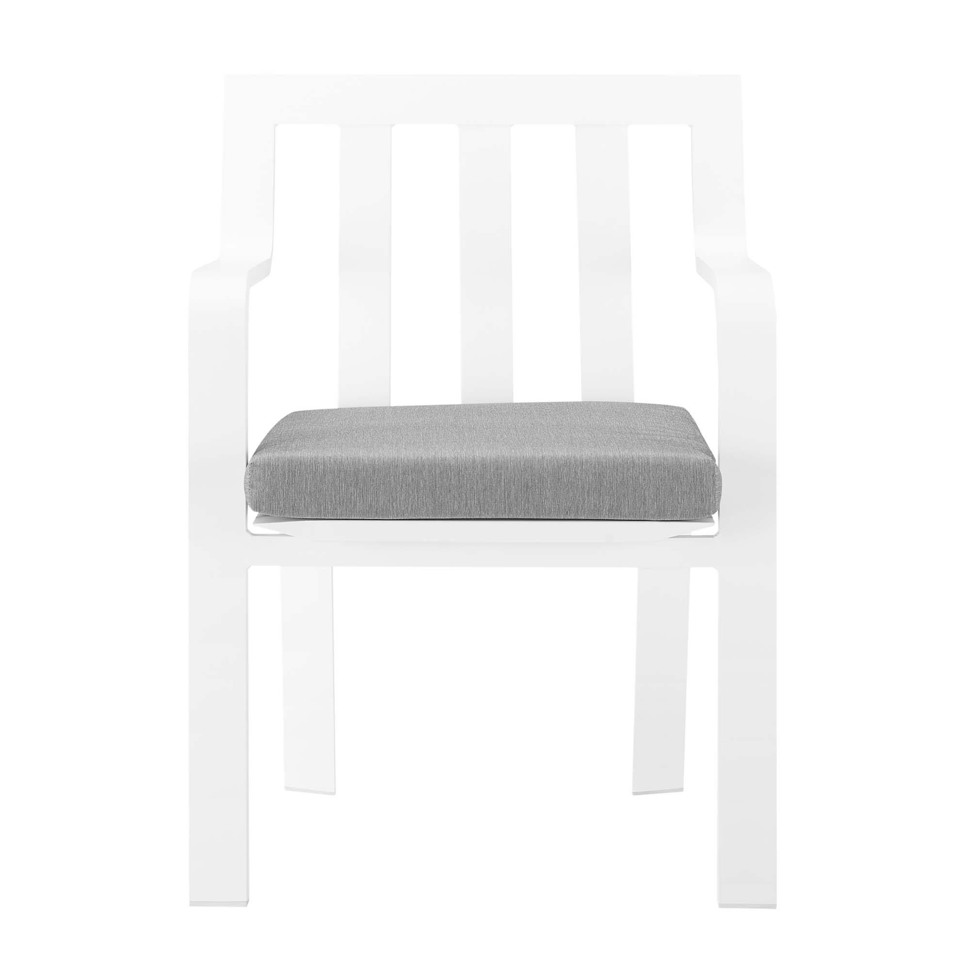 Alt View 2. Modway - Baxley Stackable Outdoor Patio Aluminum Dining Armchair by Modway - White Gray.