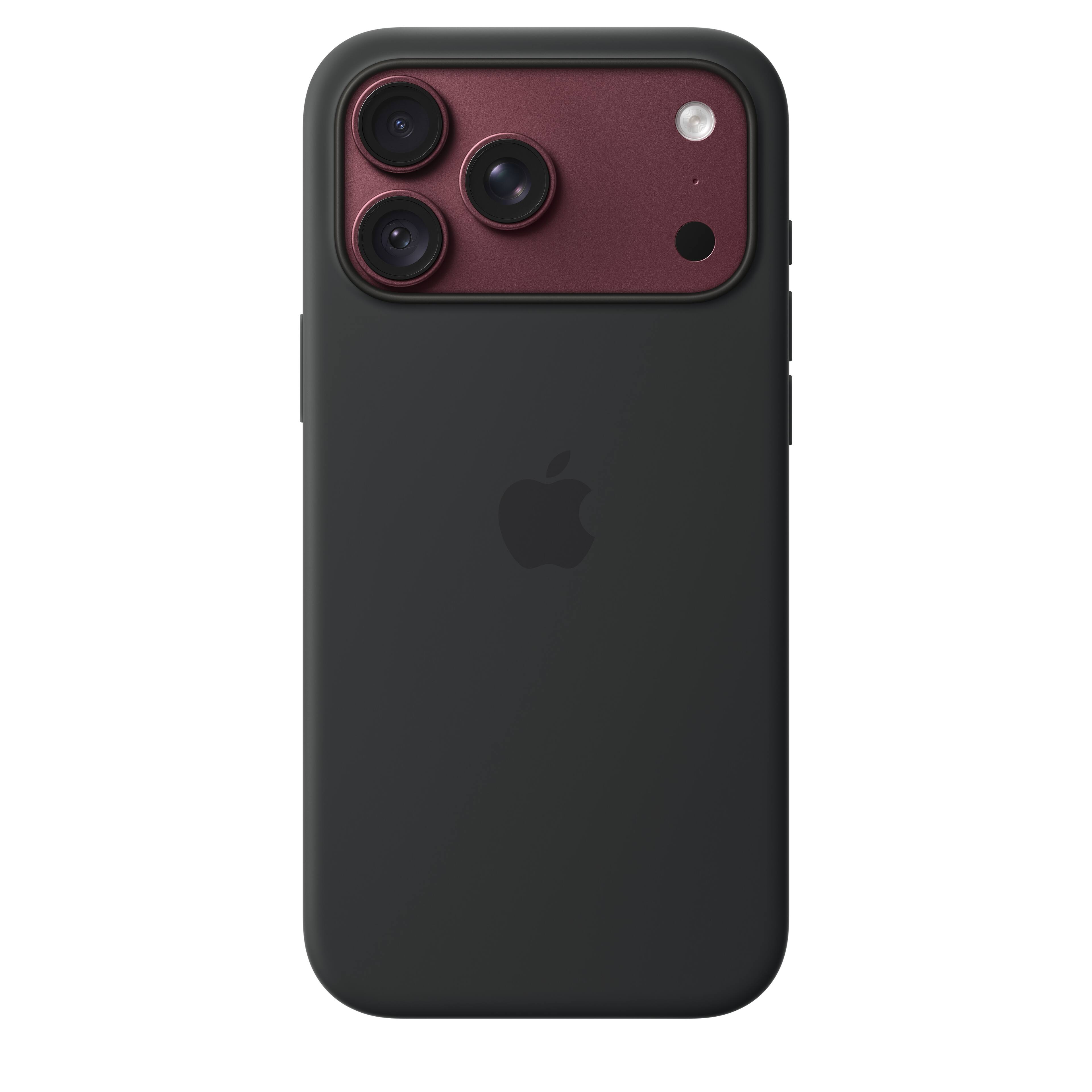 Alt View 1. Apple - iPhone 18 Pro Max Silicone Case with MagSafe - Black.