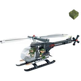 BanBao - World Defense Force - M2 Helicopter (90 pcs) Building Set for Kids