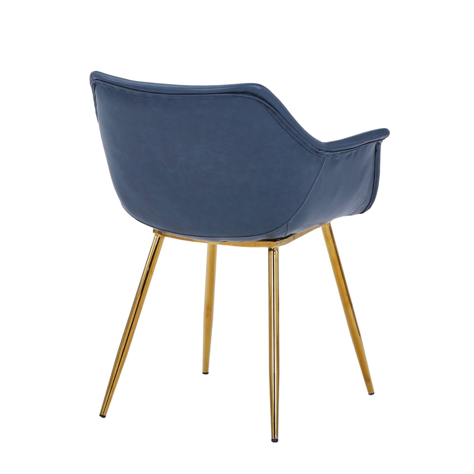 Alt View 7. LeisureMod - Markley 2-PCS Ergonomic Upholstered Leather Dining Chair - Modern Mid Century Industrial Kitchen Accent Chair - Peacock Blue.