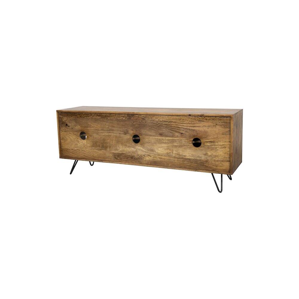 Alt View 2. Porter Designs - Porter Designs Alpine Solid Wood TV Stand, Natural - Brown.