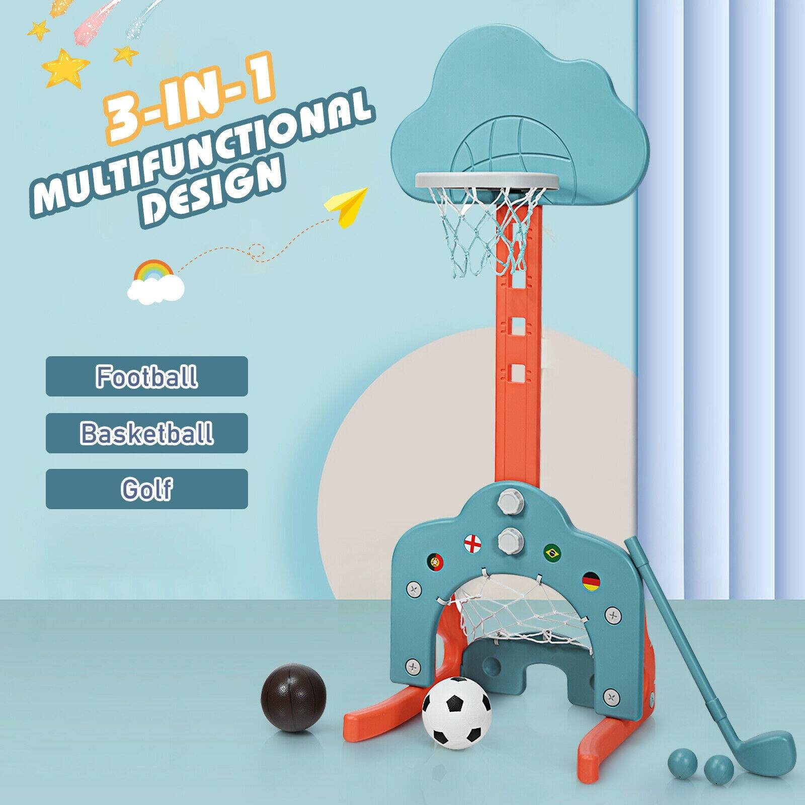 3-IN-1 MULTIFUNCTIONAL DESIGN  
Football Basketball Golf