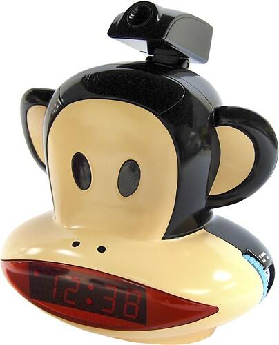 Angle Standard. Paul Frank - Projection Alarm Clock Radio - Black/Beige.