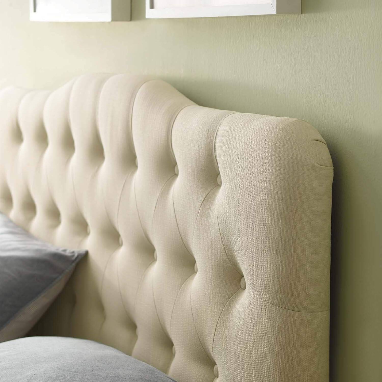 Alt View 5. Modway - Annabel Upholstered Fabric Queen Headboard by Modway - White.
