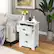 Alt View 14. Costway - End Table Nightstand Bedroom Storage with 3 Drawers & Wood Slide - White.