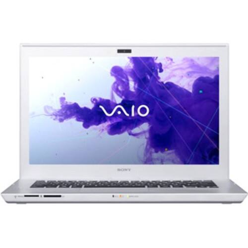 Front Standard. Sony - VAIO T Series Ultrabook 14" Laptop - 8GB Memory - 500GB Hard Drive   32GB Solid State Drive - Silver.