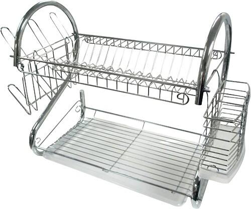 Angle. Better Chef - 22" Chrome Dish Rack - Chrome.