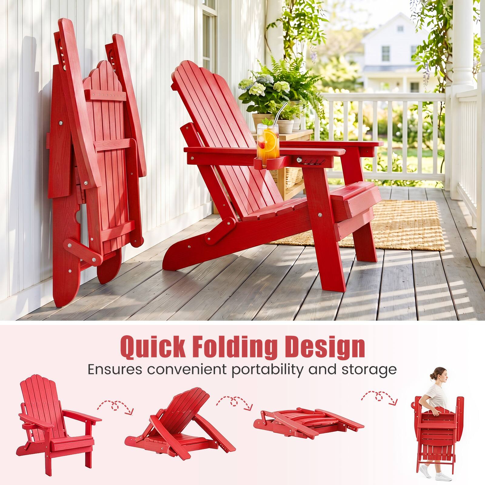Quick Folding Design Ensures convenient portability and storage