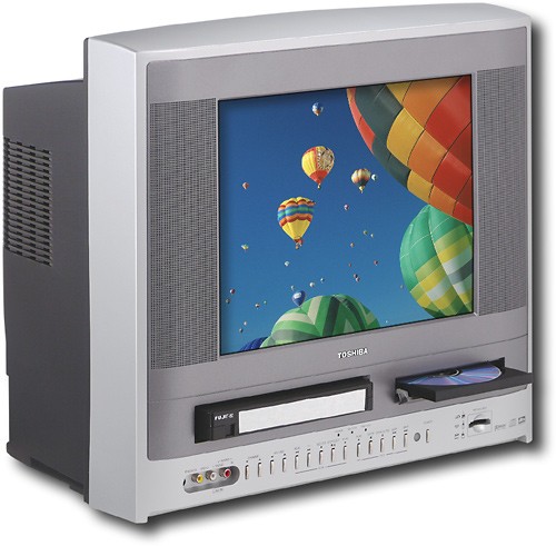 Toshiba 14 Flat Tube Tv Vcr Dvd Player Combo Mw14f51 Best Buy
