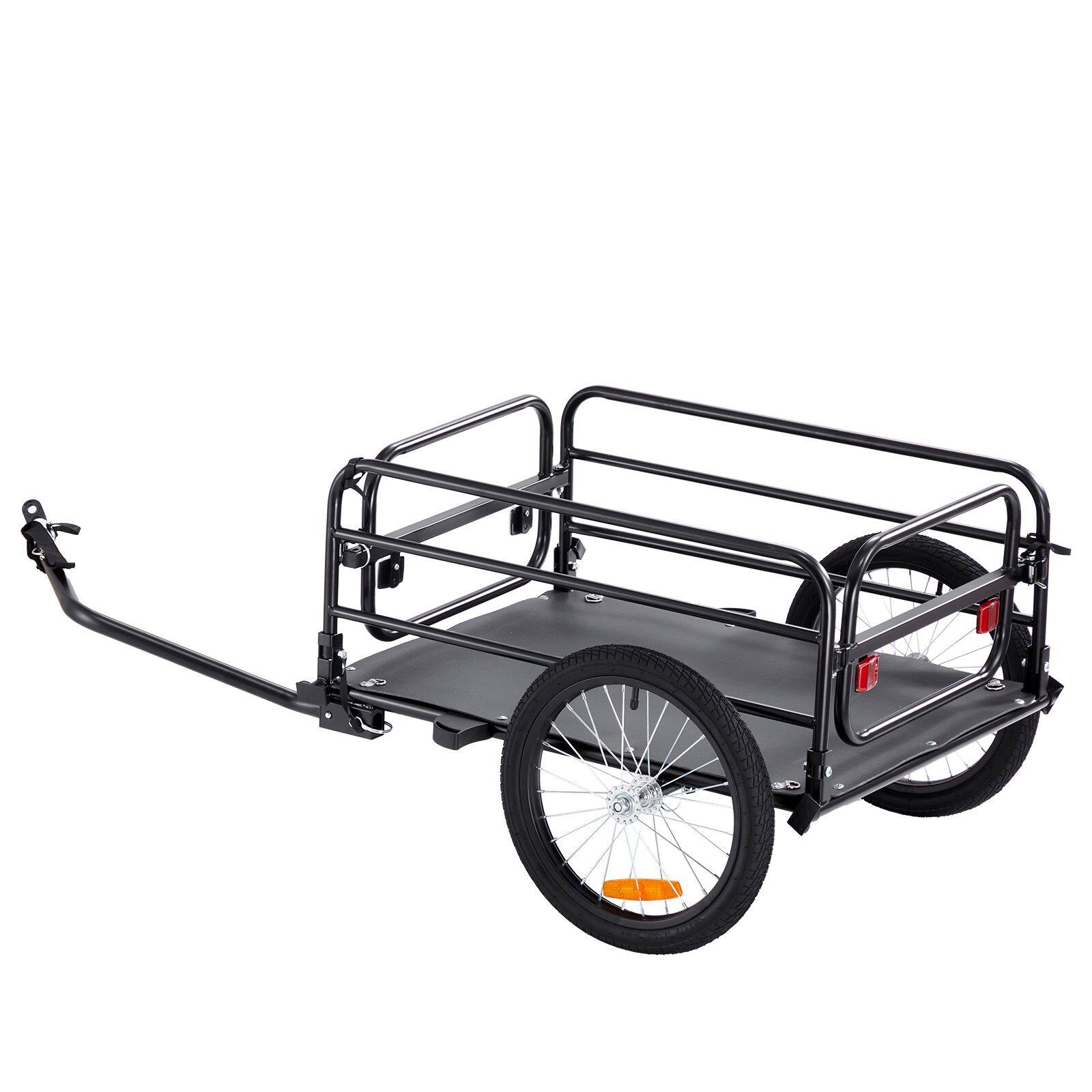 Alt View 4. Loheer - Loheer Bike Cargo Trailer Heavy Duty Bicycle Wagon Cart Foldable Quick Release Universal Hitch for Groceries and Camping.