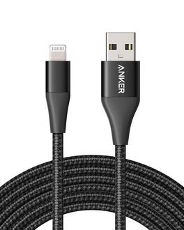 Anker - Powerline+ II Lightning Cable (10 ft) MFi Certified Charger Cable - Black
