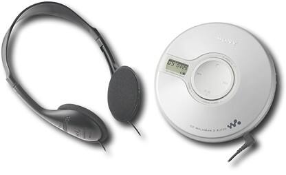 Front Standard. Sony - Walkman Portable CD Player - Silver.