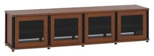 Salamander Designs - Synergy A/V Cabinet for Most Flat-Panel TVs Up to 90" - Cherry Wood/Black - Front_Standard